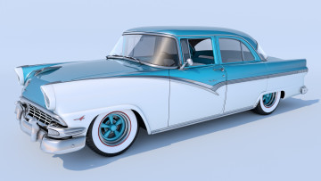обоя автомобили, 3д, ford, 1956, sedan, town, fairlane