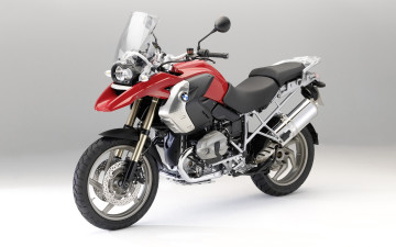 Картинка мотоциклы bmw красный 2009 r-1200-gs