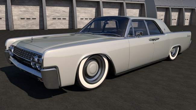 Обои картинки фото автомобили, 3д, 1962, lincoln, continental