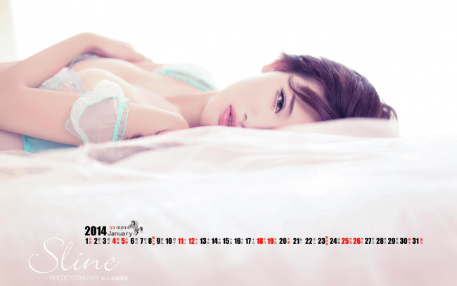 Обои картинки фото календари, девушки, девушка, азиатка