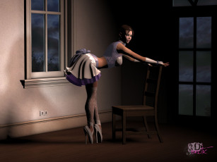 Картинка 3д+графика люди+ people фон взгляд девушка