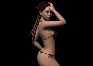 Картинка 3д+графика люди+ people фон взгляд девушка