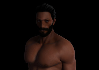 Картинка 3д+графика портрет+ portraits фон взгляд мужчина