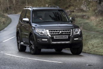 Картинка автомобили mitsubishi темный 2015г barbarian swb shogun