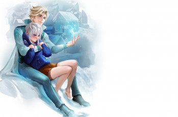 Картинка рисованное кино парень девушка холодное сердце хранители снов пара