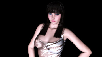 Картинка 3д+графика люди+ people девушка фон взгляд