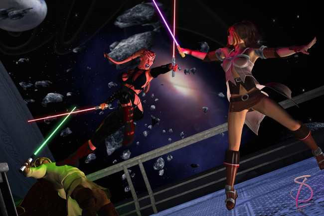 Обои картинки фото 3д графика, фантазия , fantasy, халк, оружие, девушка