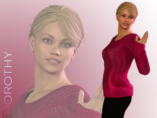 Картинка 3д+графика люди+ people девушка фон взгляд