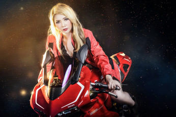 Картинка мотоциклы мото+с+девушкой девица байк