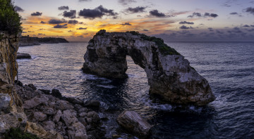 Картинка природа побережье арка скала океан