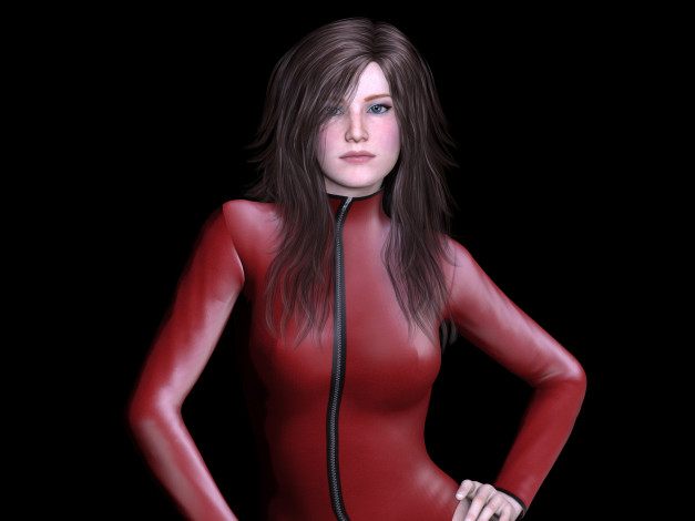 Обои картинки фото 3д графика, люди , people, девушка, взгляд, фон
