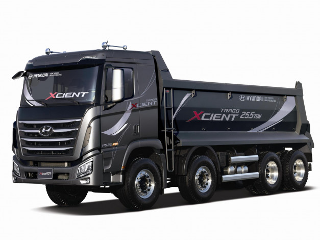 Обои картинки фото автомобили, hyundai, dump, xcient, trago, 2013г, truck