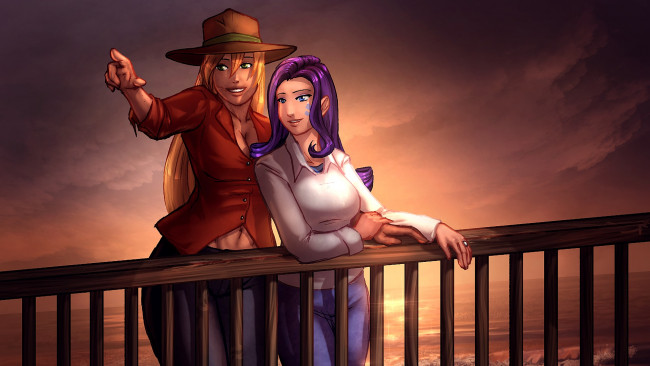 Обои картинки фото рисованное, люди, девушки, фон, взгляд