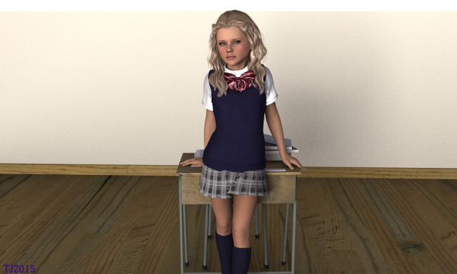 Обои картинки фото 3д графика, люди , people, взгляд, девушка, фон