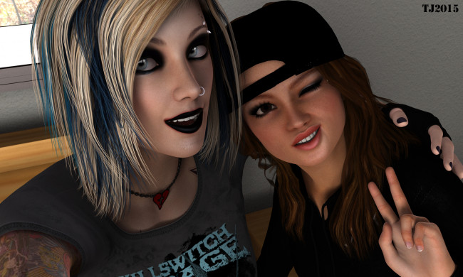 Обои картинки фото 3д графика, портрет , portraits, фон, взгляд, девушки