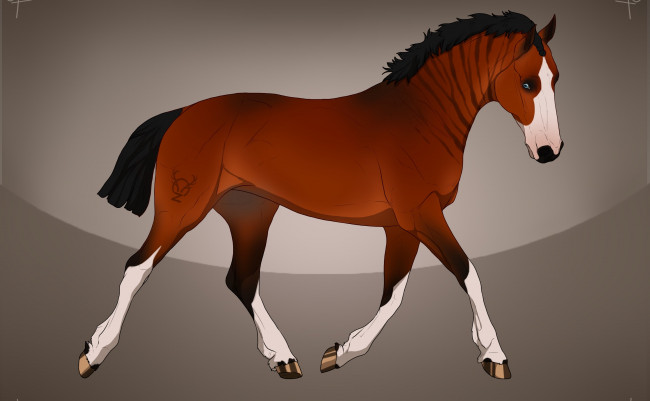 Обои картинки фото рисованное, животные,  лошади, лошадь, фон