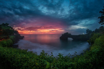 Картинка природа побережье закат море берег