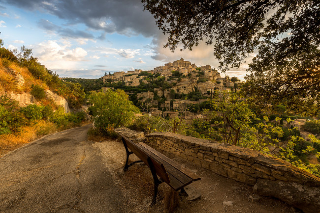 Обои картинки фото города, - панорамы, холм, дорога