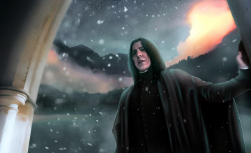 Картинка рисованное кино северус снейп снег горы арка зельевар