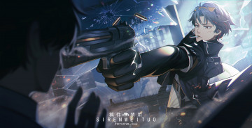 Картинка аниме оружие +техника +технологии парень