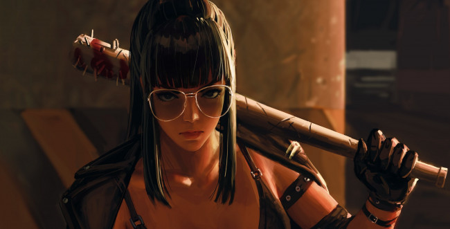 Обои картинки фото рисованное, люди, девушка