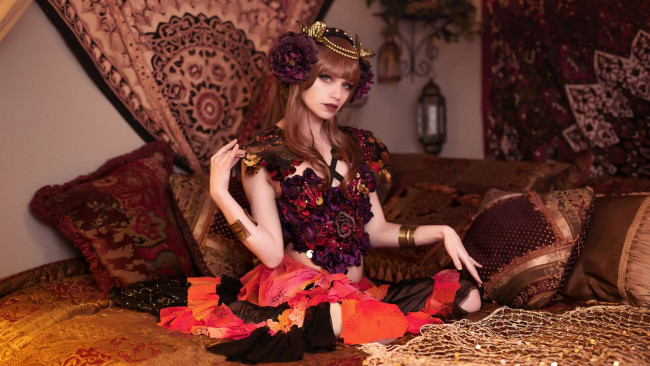 Обои картинки фото девушки, - креатив,  косплей, красивая, девушка