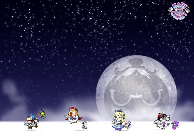 Обои картинки фото видео игры, kart n` crazy, персонаж, небо, звезды, луна