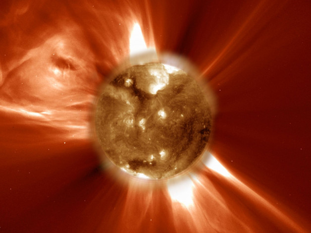 Обои картинки фото солнечный, шторм, космос, арт