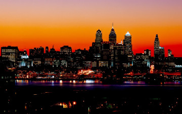 Картинка города огни ночного