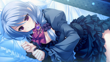 Картинка аниме *unknown другое девушка постель лежит