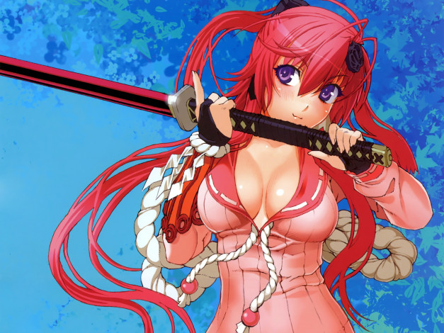 Обои картинки фото samurai, girls, аниме, дзюбэй, Ягю