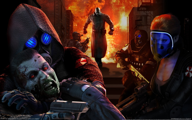 Обои картинки фото resident, evil, operation, raccoon, city, видео, игры, orc