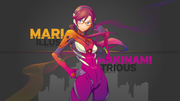 Картинка neon genesis evangelion аниме mari illustrious makinami