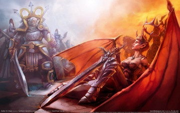 Картинка battle vs chess видео игры демоница меч