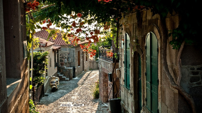 Обои картинки фото южный, город, города, улицы, площади, набережные, франция, мостовая