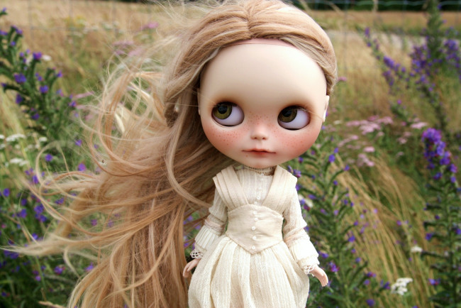 Обои картинки фото разное, игрушки, волосы, кукла