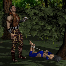 Картинка kraven`s+sport 3д+графика fantasy+ фантазия мужчина девушка