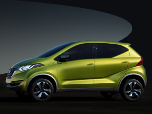 Картинка автомобили nissan datsun 2014 concept зеленый redi-go