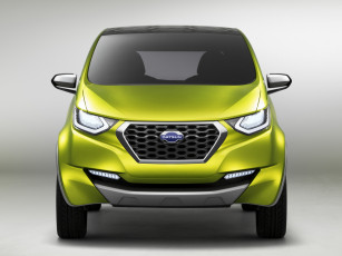 Картинка автомобили nissan datsun зеленый 2014 concept redi-go