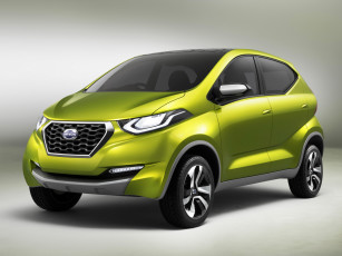 обоя автомобили, nissan, datsun, зеленый, 2014, concept, redi-go