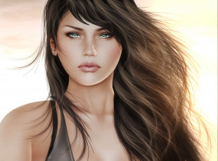 Картинка 3д+графика portraits+ портрет волосы