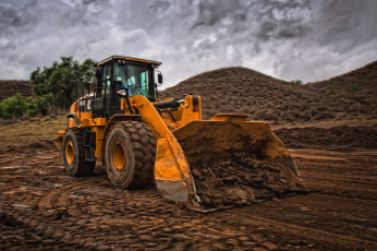 Картинка техника бульдозеры+на+колёсах колесный ковш трактор