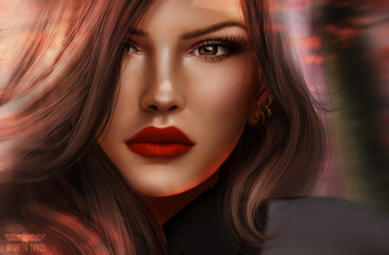 Картинка 3д+графика portraits+ портрет волосы