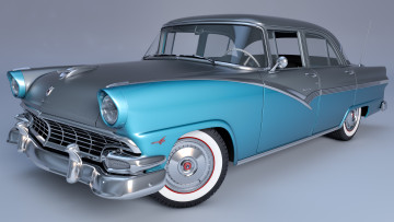 Картинка автомобили 3д sedan town fairlane ford 1956