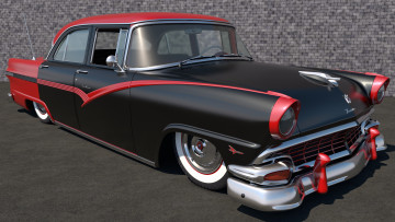 Картинка автомобили 3д sedan town ford 1956 fairlane