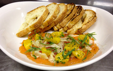 Картинка еда вторые+блюда хлеб эстрагон укроп цитрусы лосось