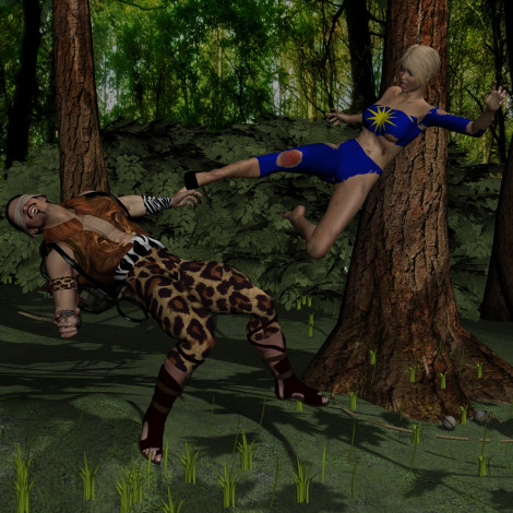 Обои картинки фото 3д графика, fantasy , фантазия, драка