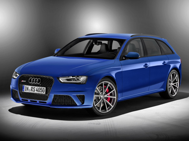 Обои картинки фото автомобили, audi, синий, 2014, 8k, b8, nogaro, selection, avant, rs4