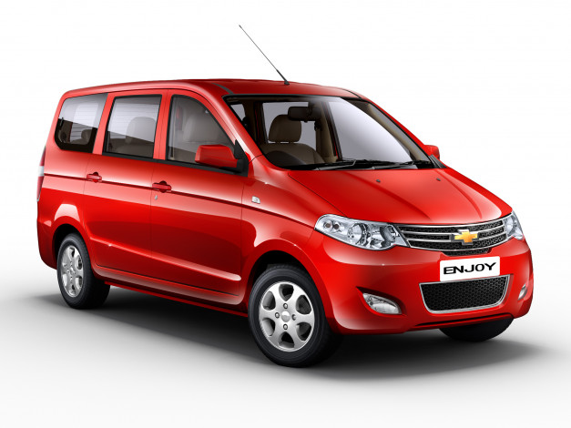 Обои картинки фото автомобили, chevrolet, 2013, enjoy, красный