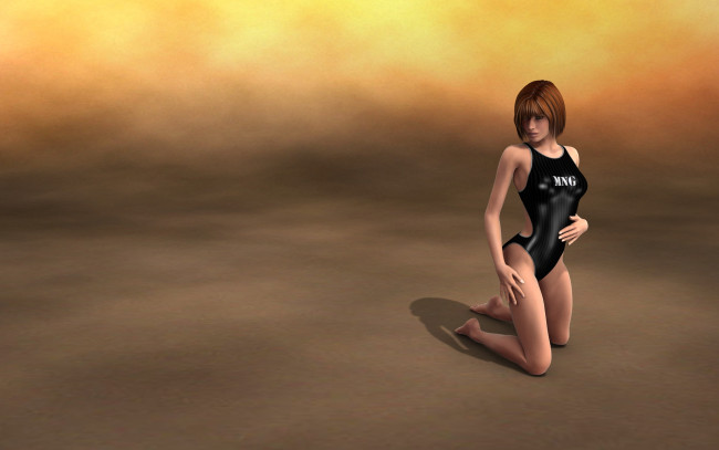 Обои картинки фото 3д графика, people , люди, улыбка, взгляд, девушка